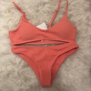Coral pink bikini